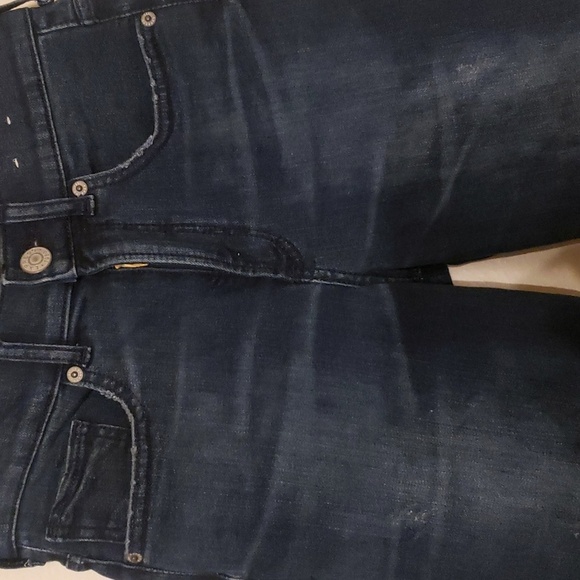 EXPRESS High Rise Dark Wash Barely Boot Jeans - Picture 4 of 10